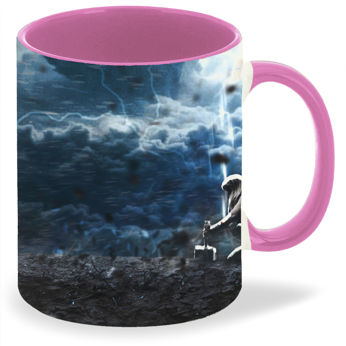 

Кружка розовая CoolPodarok Тор Мстители Гром Молния