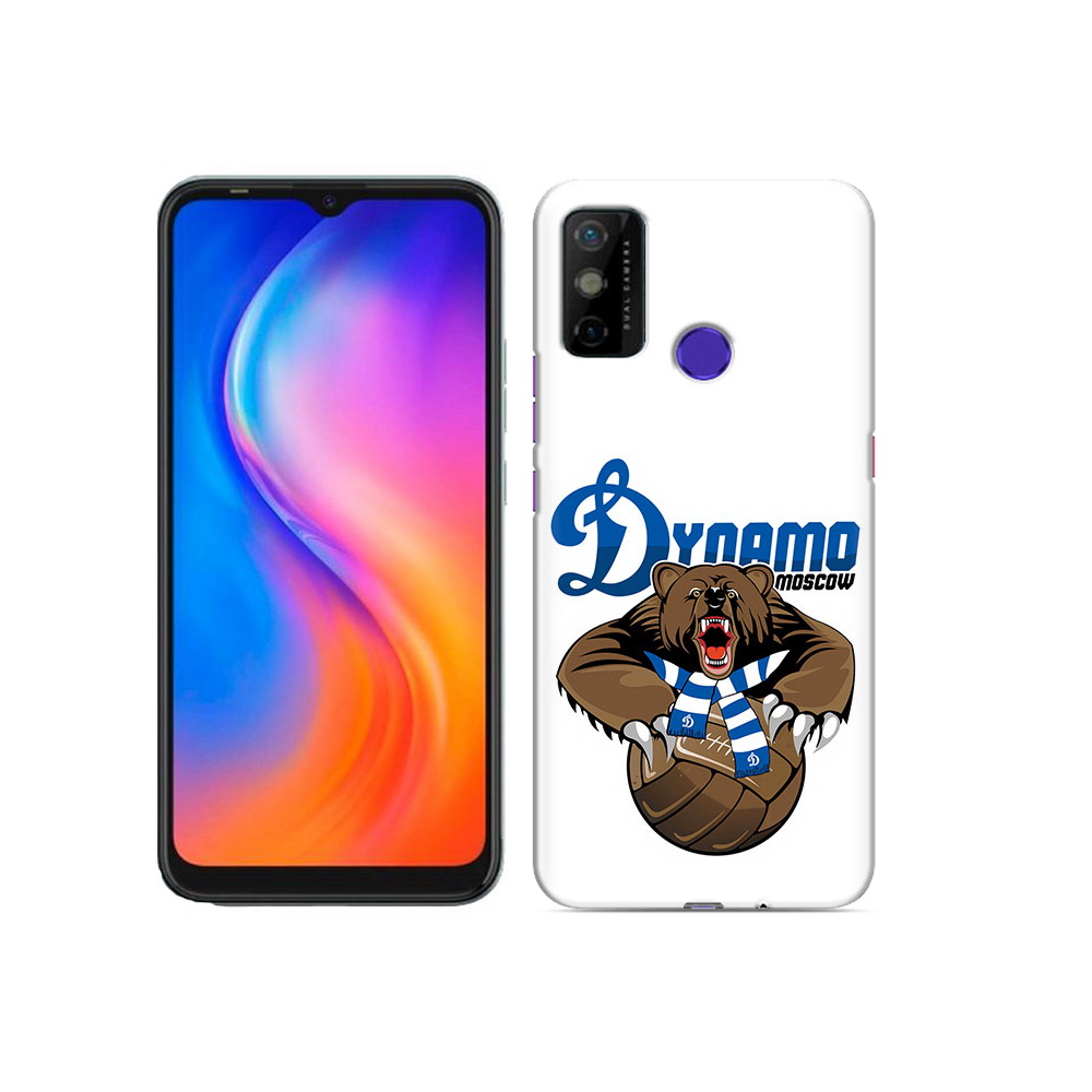 

Чехол MyPads Tocco для Tecno Spark 6 GO ФК Динамо медведь, Прозрачный, Tocco