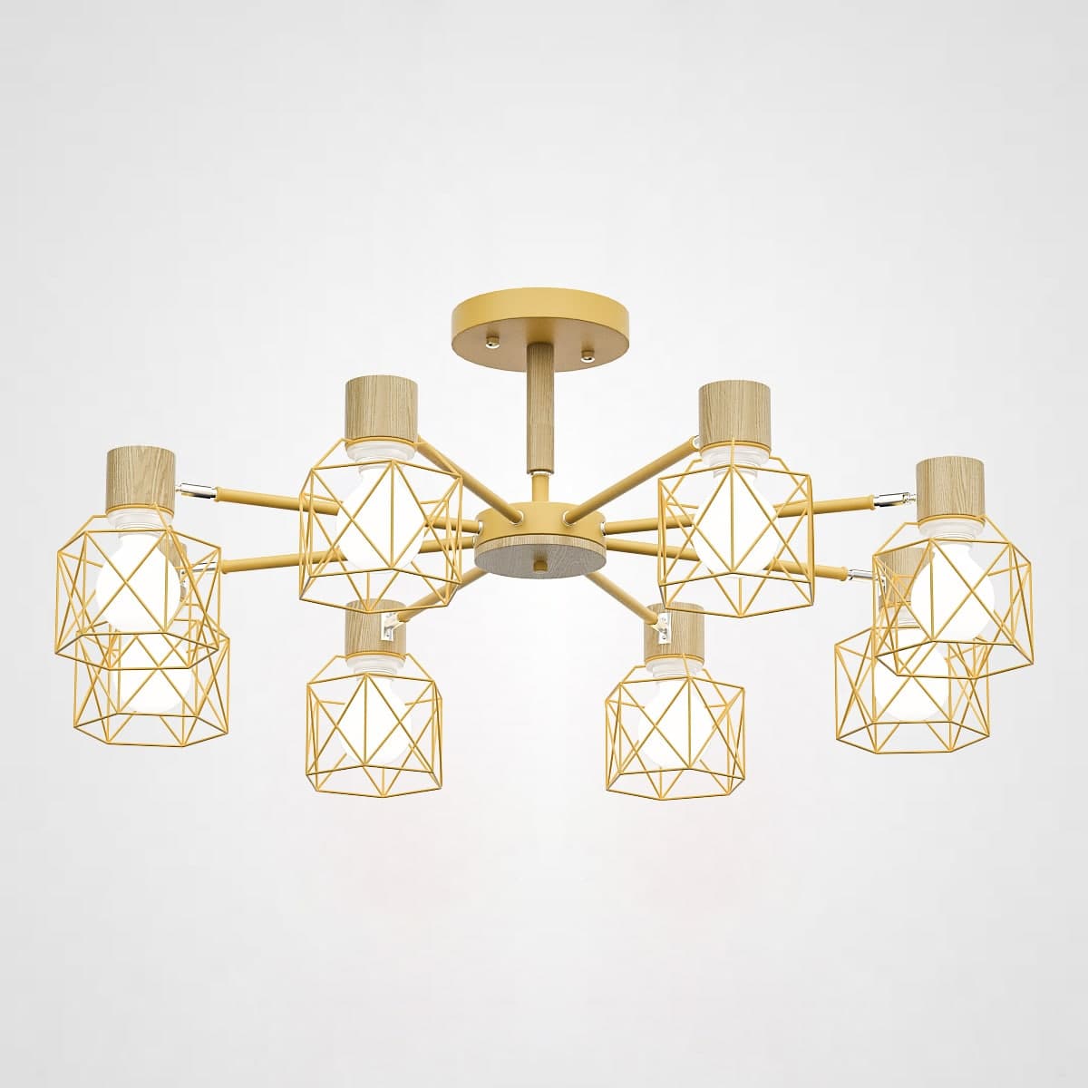 фото Потолочная люстра corf b3 yellow 8 lamps imperiumloft