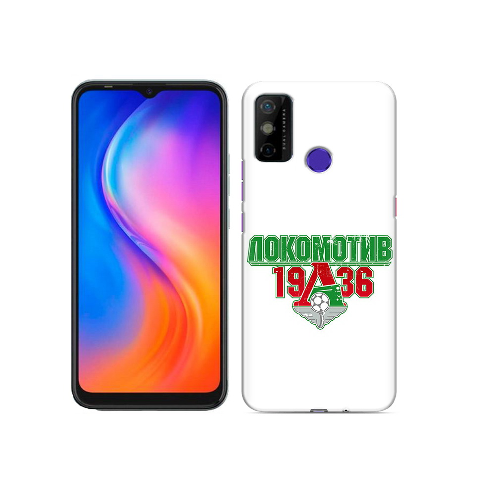 

Чехол MyPads Tocco для Tecno Spark 6 GO ФК локомотив 1936, Прозрачный, Tocco