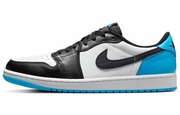 

Кеды унисекс Jordan Air Jordan 1 Low 'Black and Dark Powder Blue' разноцветные 44.5 EU, Разноцветный, Air Jordan 1 Low 'Black and Dark Powder Blue'