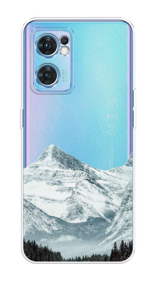 

Чехол на Oppo Find X5 Lite "Горы арт 1", Белый;зеленый, 259850-2