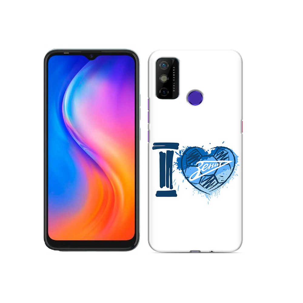 

Чехол MyPads Tocco для Tecno Spark 6 GO ФК я люблю зенит, Прозрачный, Tocco