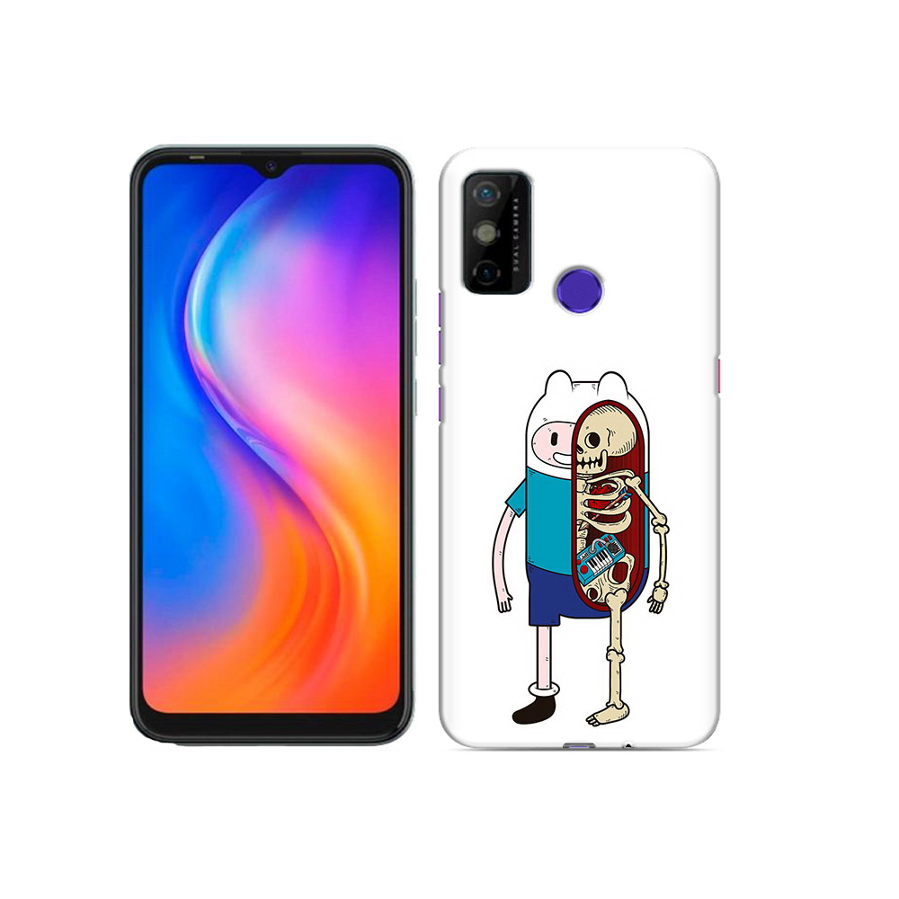 

Чехол MyPads Tocco для Tecno Spark 6 GO Финн скелет, Прозрачный, Tocco