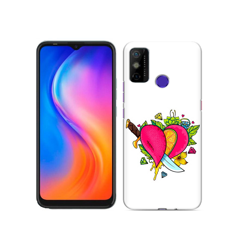 

Чехол MyPads Tocco для Tecno Spark 6 GO Фруктовое сердце, Прозрачный, Tocco