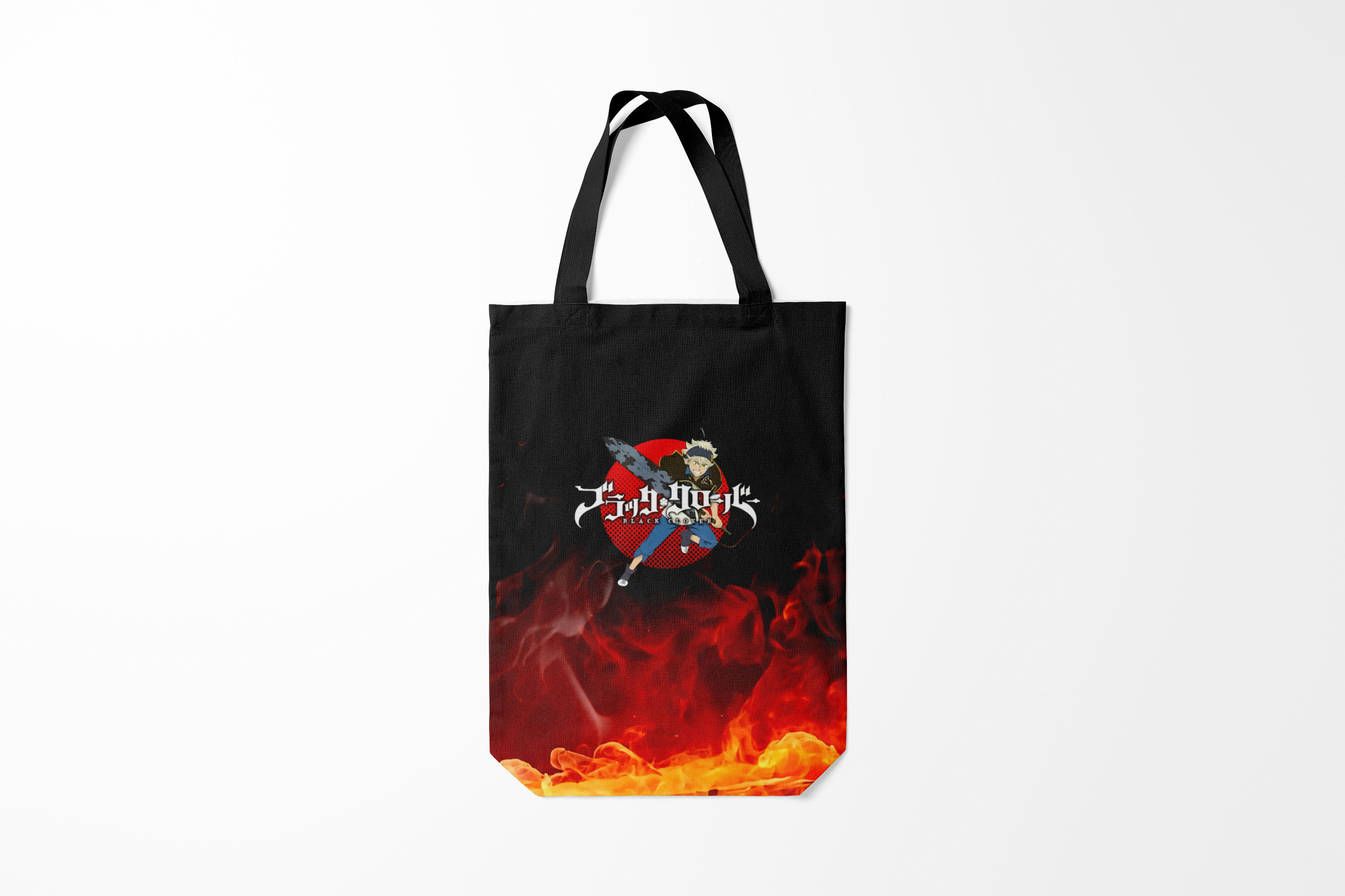 

Сумка шoппер унисекс Burnettie Черный клевер Аста в огне,, Черный клевер Аста в огне