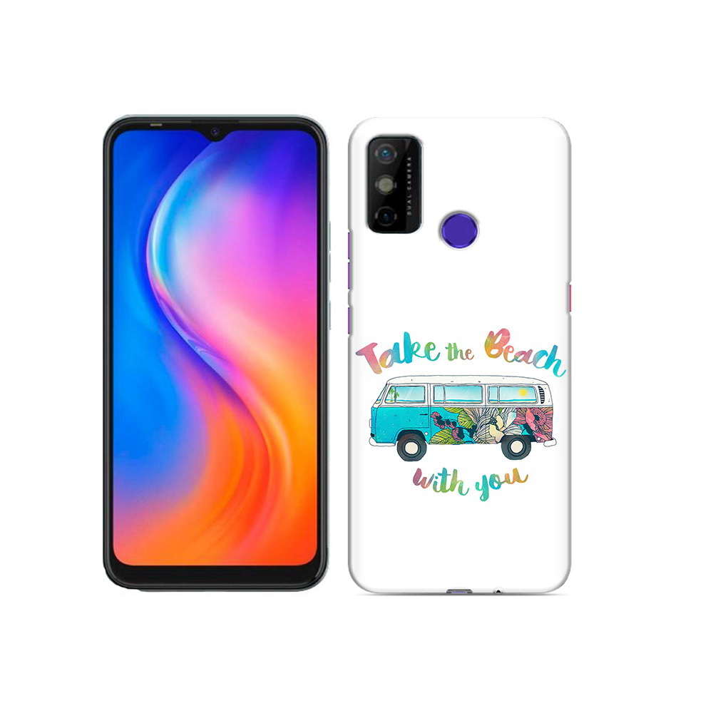

Чехол MyPads Tocco для Tecno Spark 6 GO Хиппи автобус, Прозрачный, Tocco