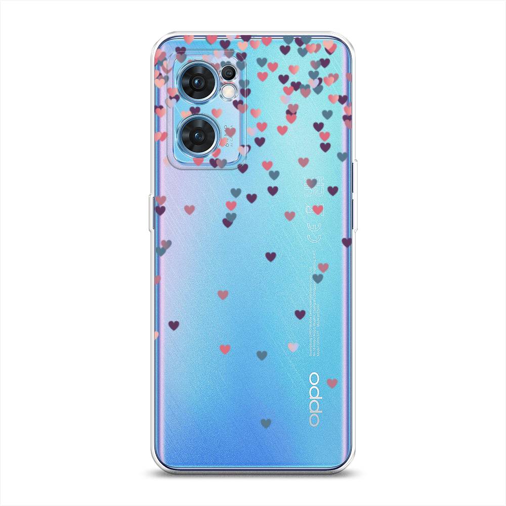 Чехол на Oppo Find X5 Lite  Посыпка сердечки