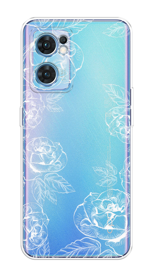 

Чехол на Oppo Find X5 Lite "Розы графика", Черный;серый, 259850-2