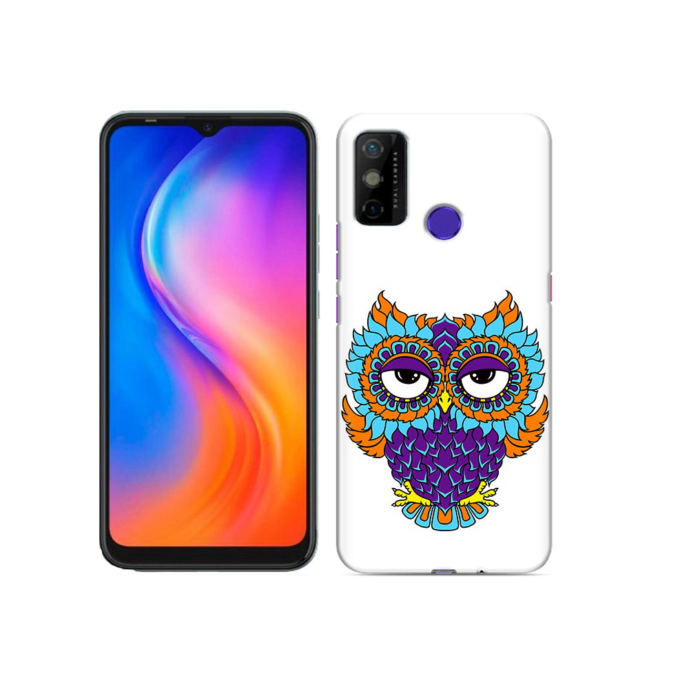 

Чехол MyPads Tocco для Tecno Spark 6 GO Цветная сова, Прозрачный, Tocco