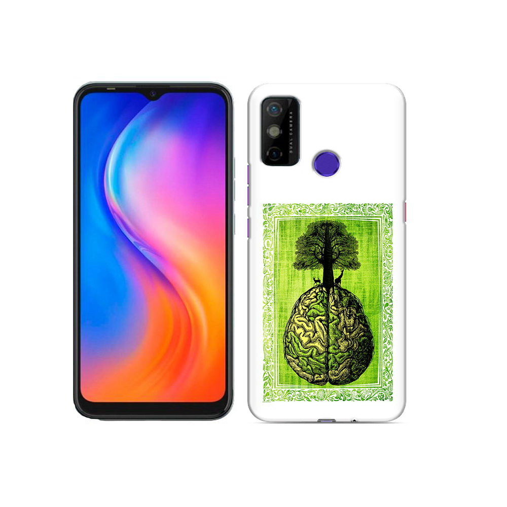 

Чехол MyPads Tocco для Tecno Spark 6 GO абстракция здоровый мозг, Прозрачный, Tocco