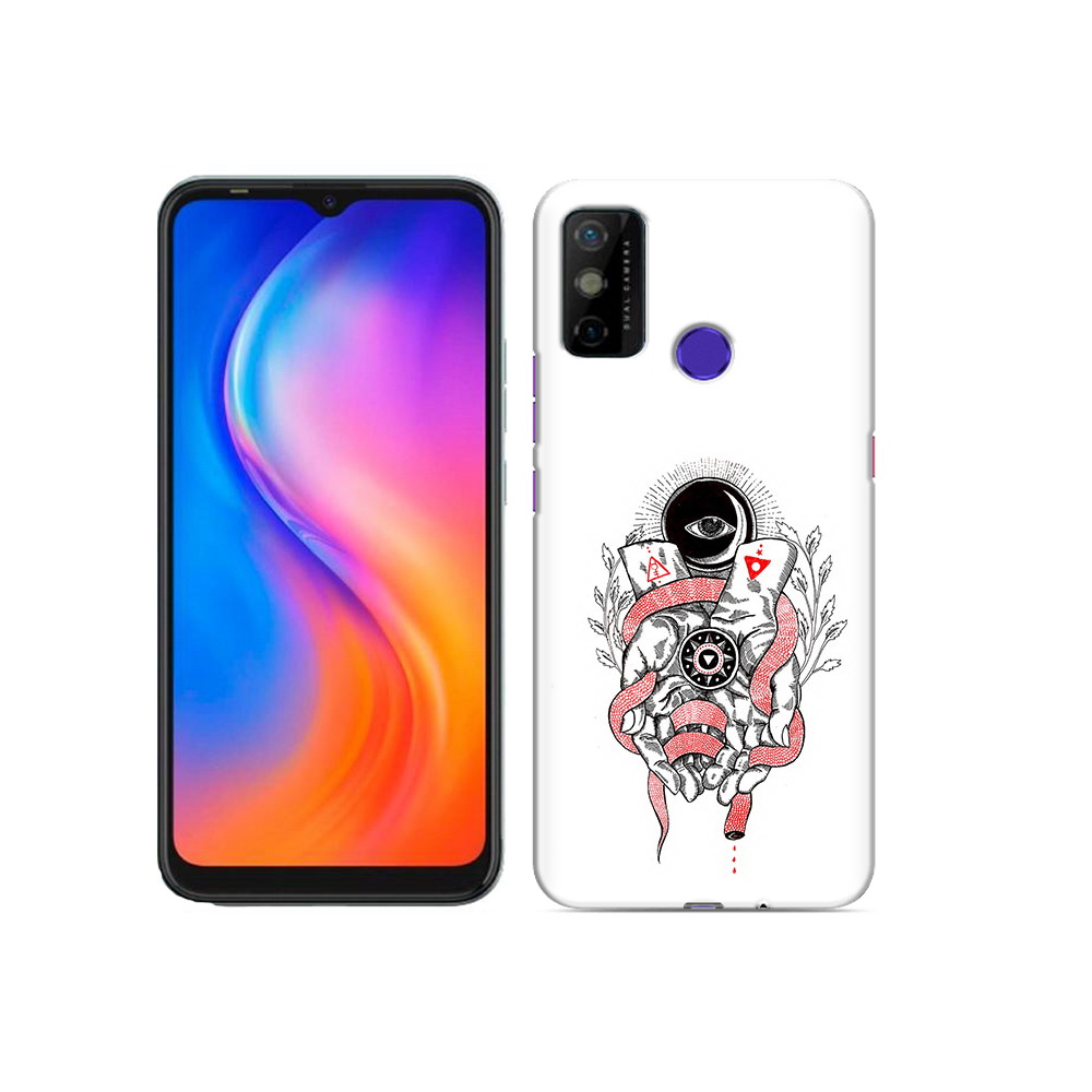 

Чехол MyPads Tocco для Tecno Spark 6 GO абстрация связанные руки, Прозрачный, Tocco