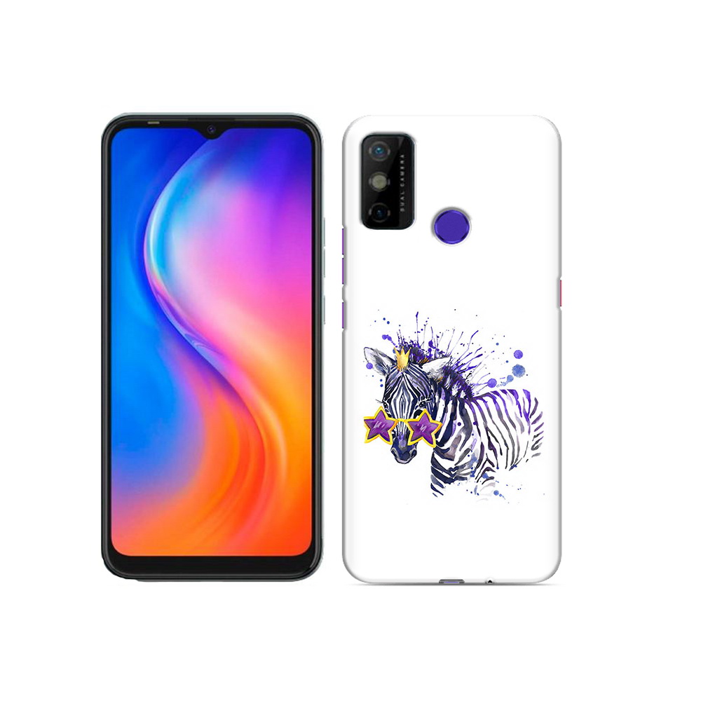 

Чехол MyPads Tocco для Tecno Spark 6 GO акварельная зебра, Прозрачный, Tocco