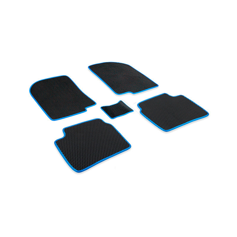

Комплект ковриков в салон CellMat ЭВА Тойота Краун XIV, правый руль, черный-синий, Crown