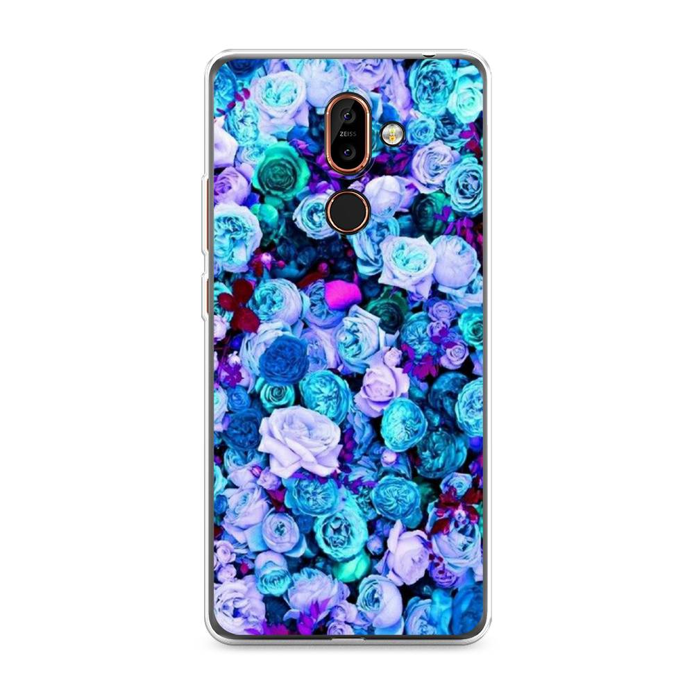 

Чехол на Nokia 7 Plus "Цветочный ковер", Фиолетовый, 121050-2