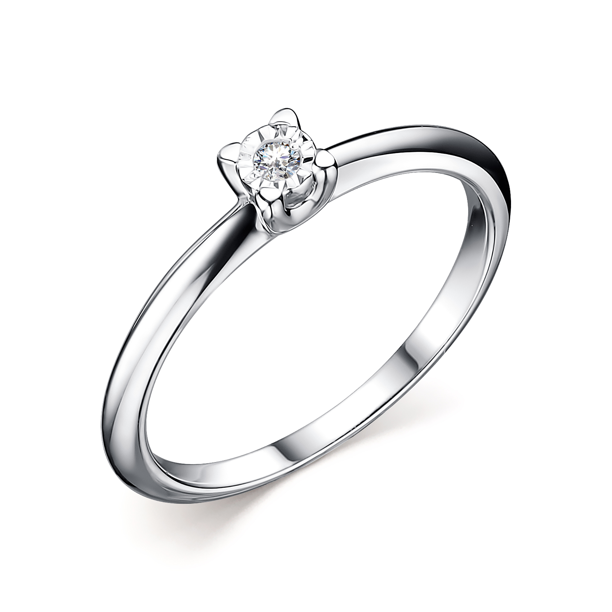 

Кольцо из серебра с бриллиантом р.19 АЛЬКОР 01-2706/000Б-00, 01-2706/000Б-00