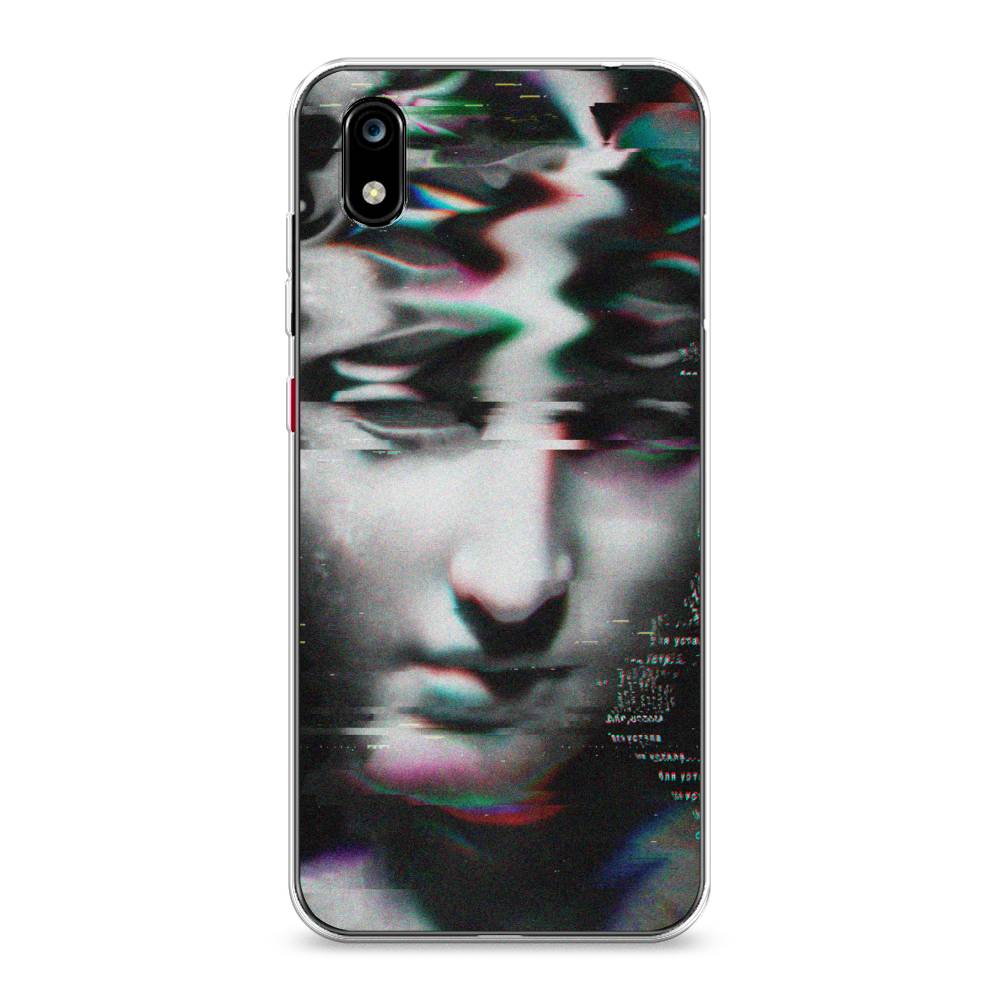 фото Силиконовый чехол "glitch art" на zte blade a7 2019 awog