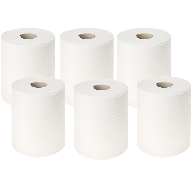 Полотенца бумажные Teres midi Comfort 1-нослойная белый упак 6рул 170м