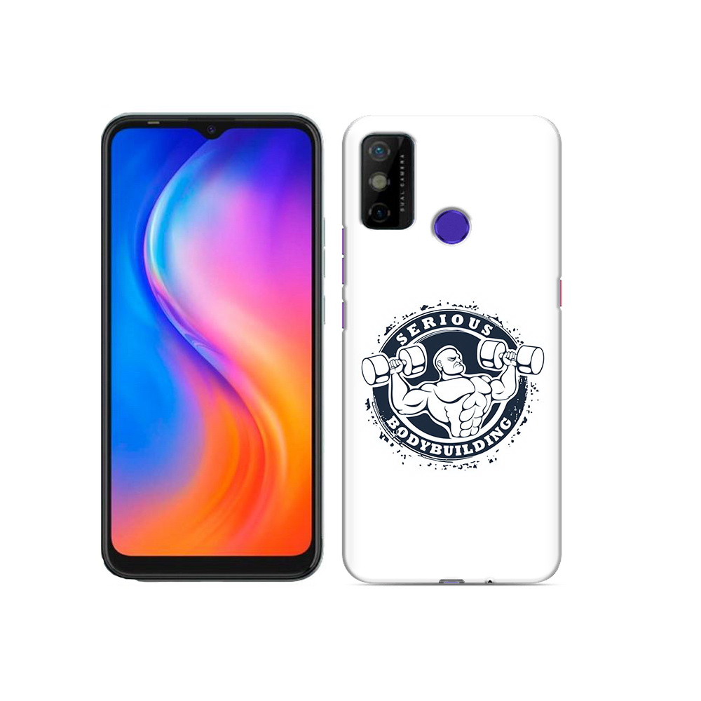 

Чехол MyPads Tocco для Tecno Spark 6 GO бодибилдинг воля к победе, Прозрачный, Tocco