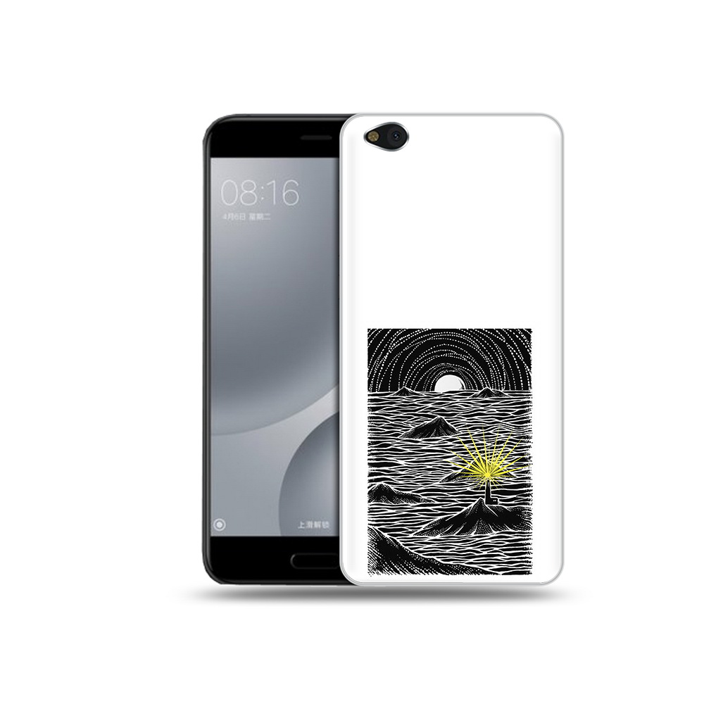 

Чехол MyPads Tocco для Xiaomi Mi 5C маяк в черно белом море (PT61938.328.460), Прозрачный, Tocco