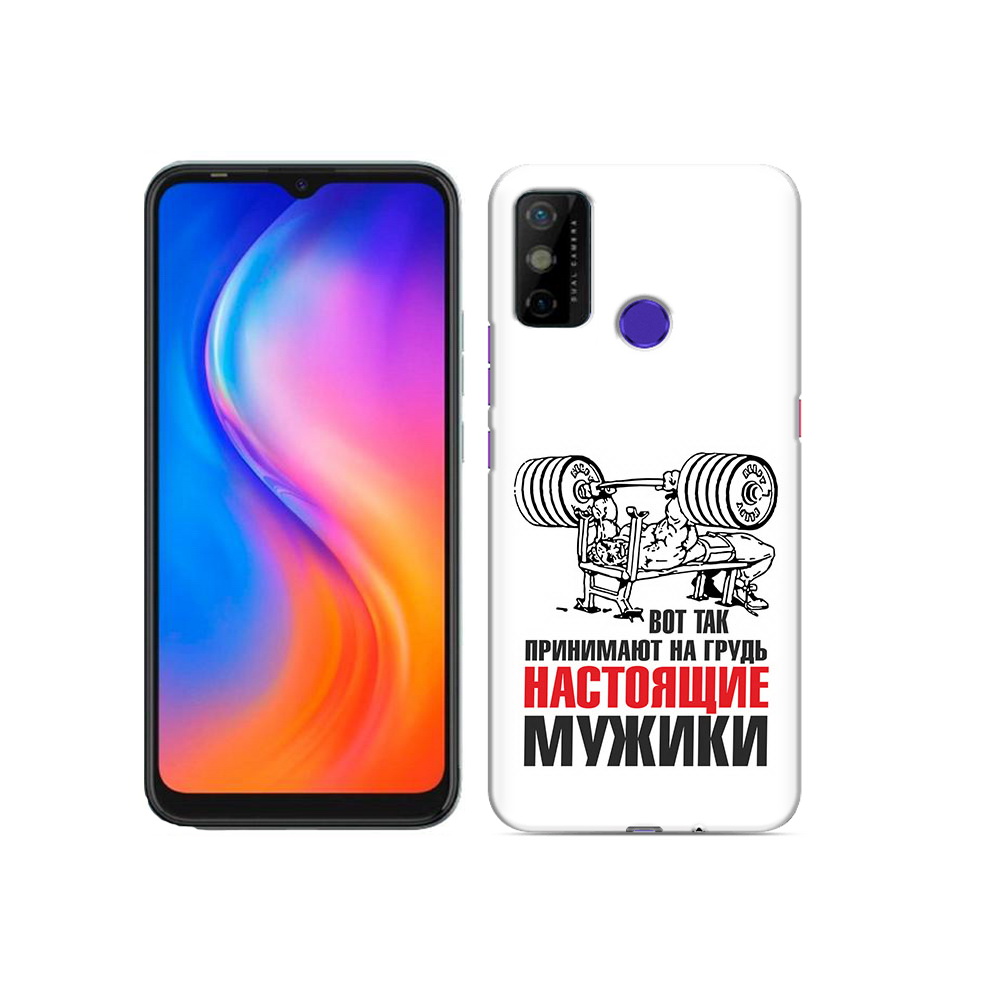 

Чехол MyPads Tocco для Tecno Spark 6 GO бодибилдинг для мужиков, Прозрачный, Tocco