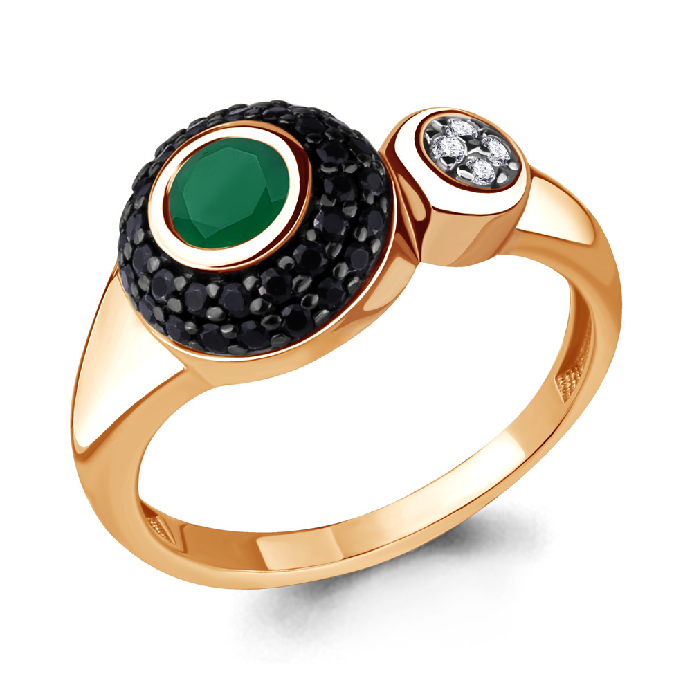 

Кольцо из серебра р.  AQUAMARINE 6915509АЧ_925_з, 6915509АЧ_925_з