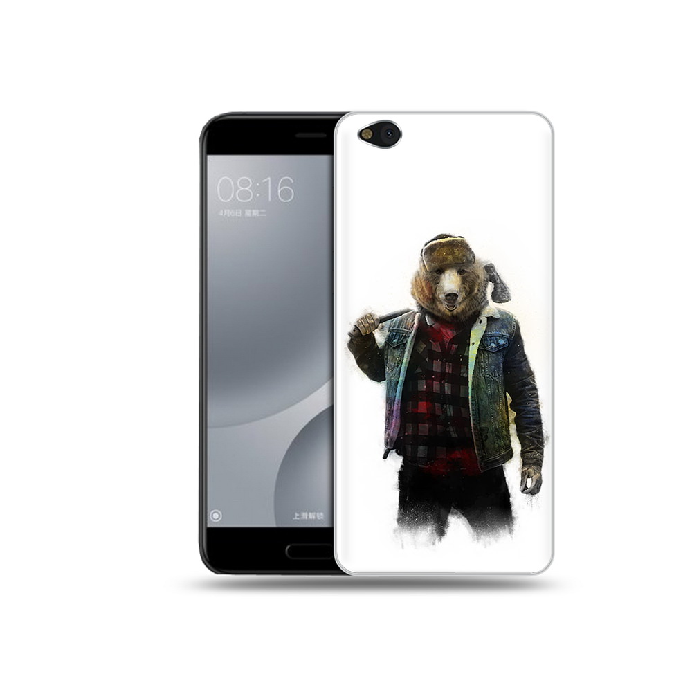 

Чехол MyPads Tocco для Xiaomi Mi 5C медведь с топором (PT61938.328.469), Прозрачный, Tocco