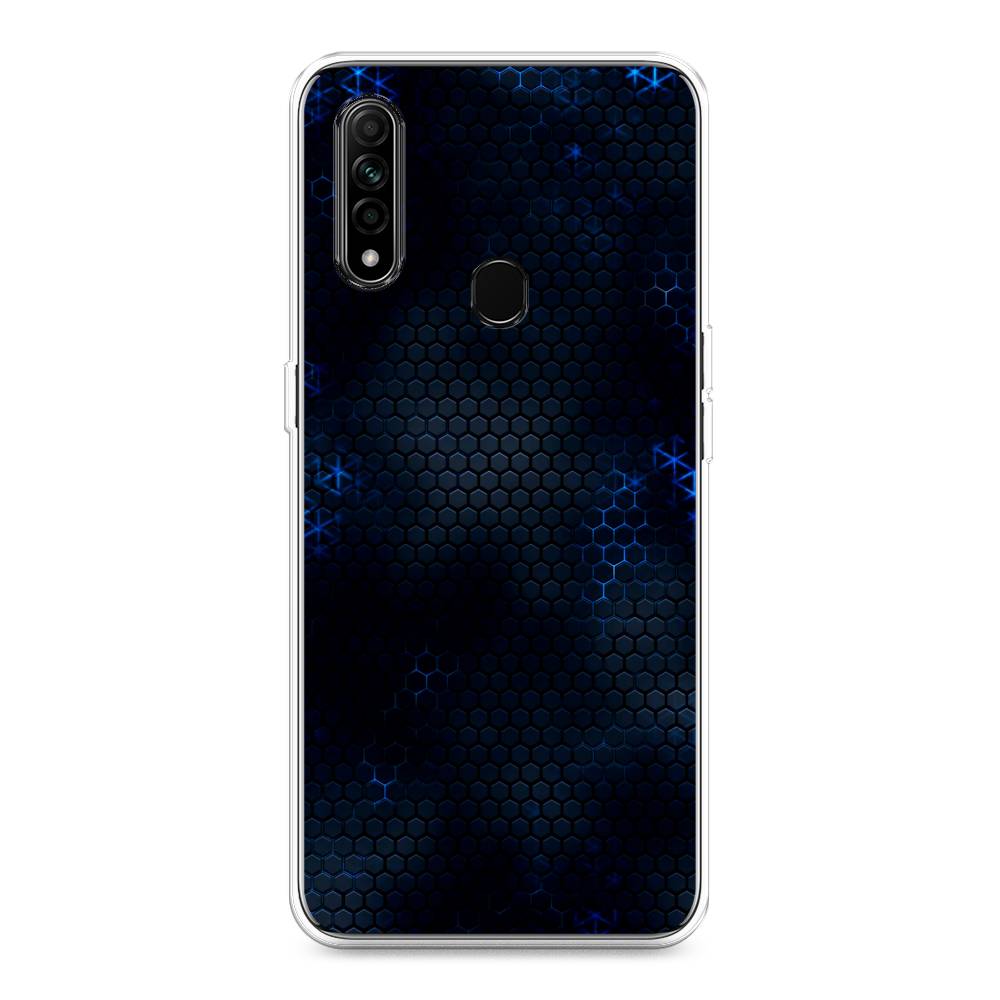 фото Силиконовый чехол "фон соты синие" на oppo a31 awog