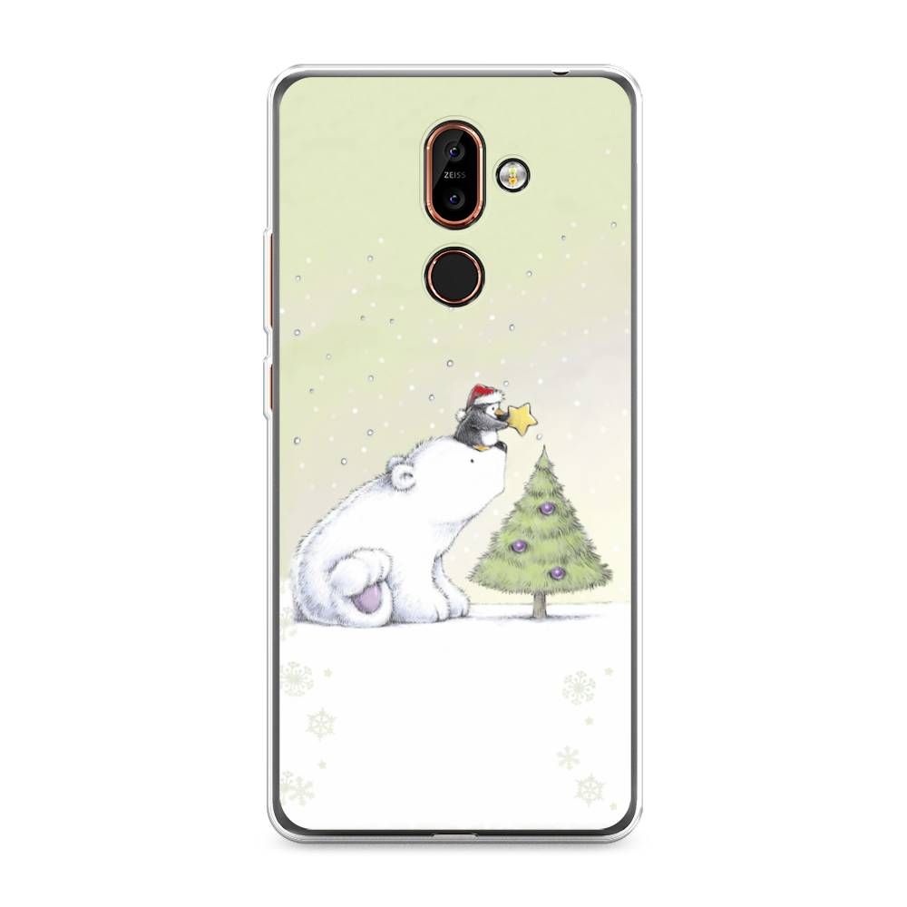 

Чехол на Nokia 7 Plus "Украшение елки", Белый;бежевый, 121050-5