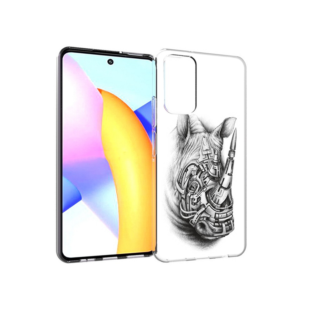 

Чехол MyPads Tocco для Huawei Honor 10 X Lite стальной носорог, Прозрачный, Tocco