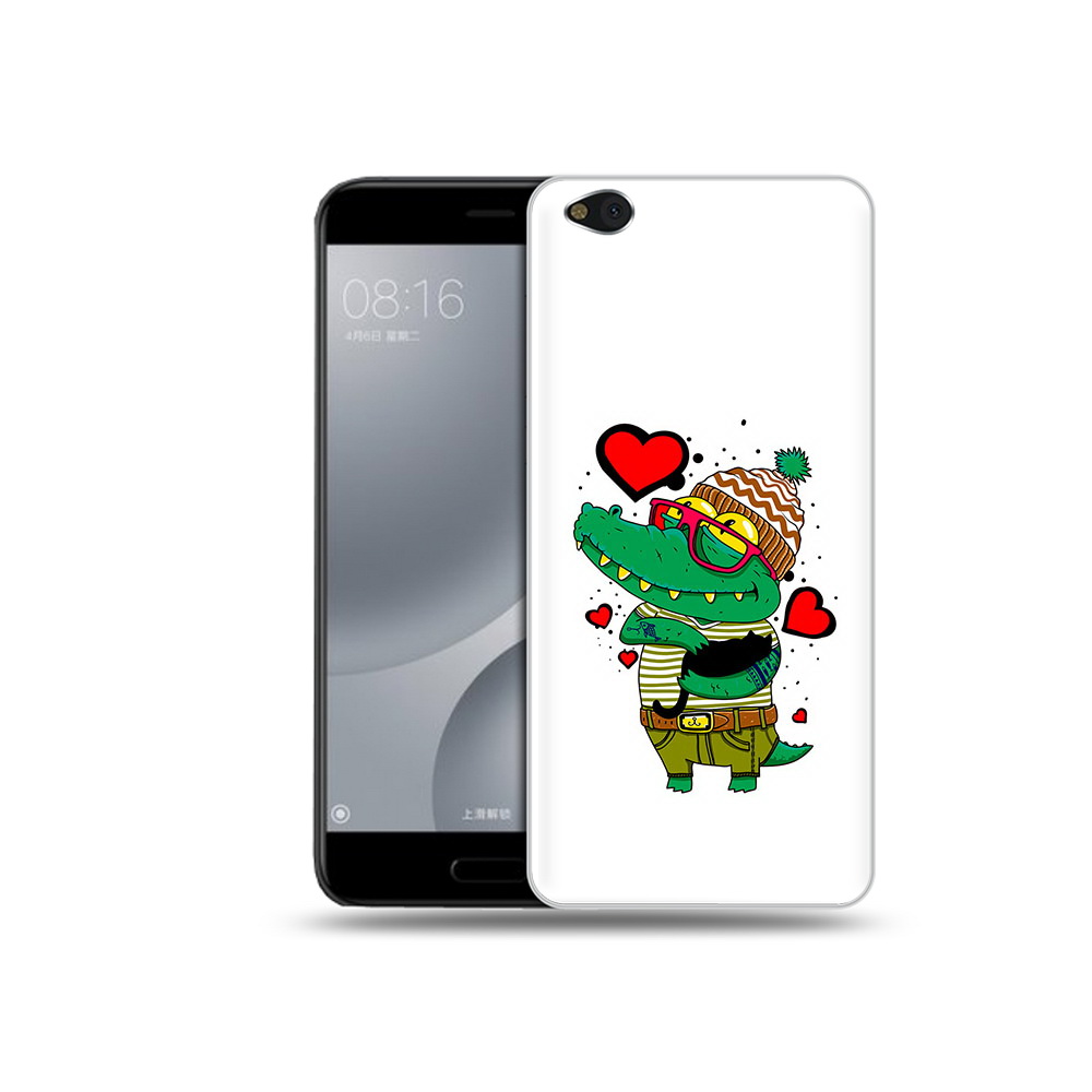 

Чехол MyPads Tocco для Xiaomi Mi 5C Влюбленный крокодил (PT61938.328.48), Прозрачный, Tocco