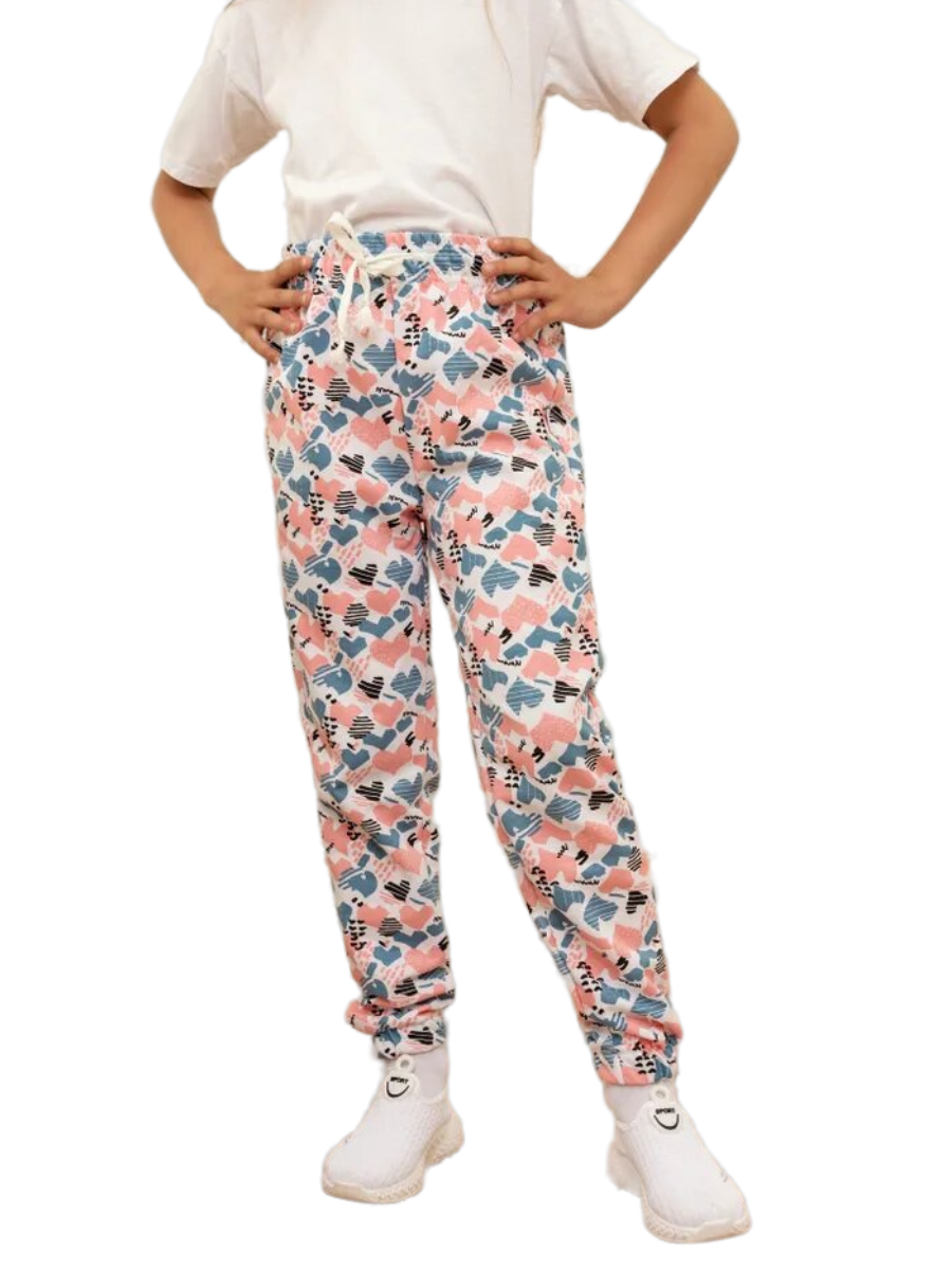 

Брюки детские Ohana market Heart цв. белый р. 134, Heart