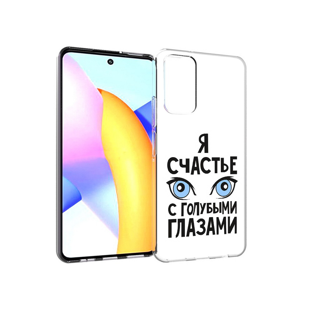 

Чехол MyPads Tocco для Huawei Honor 10 X Lite счастье с голубыми глазами, Прозрачный, Tocco