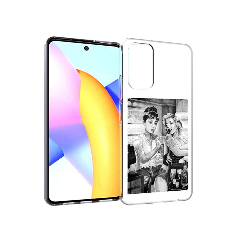 

Чехол MyPads Tocco для Huawei Honor 10 X Lite тату мастер, Прозрачный, Tocco