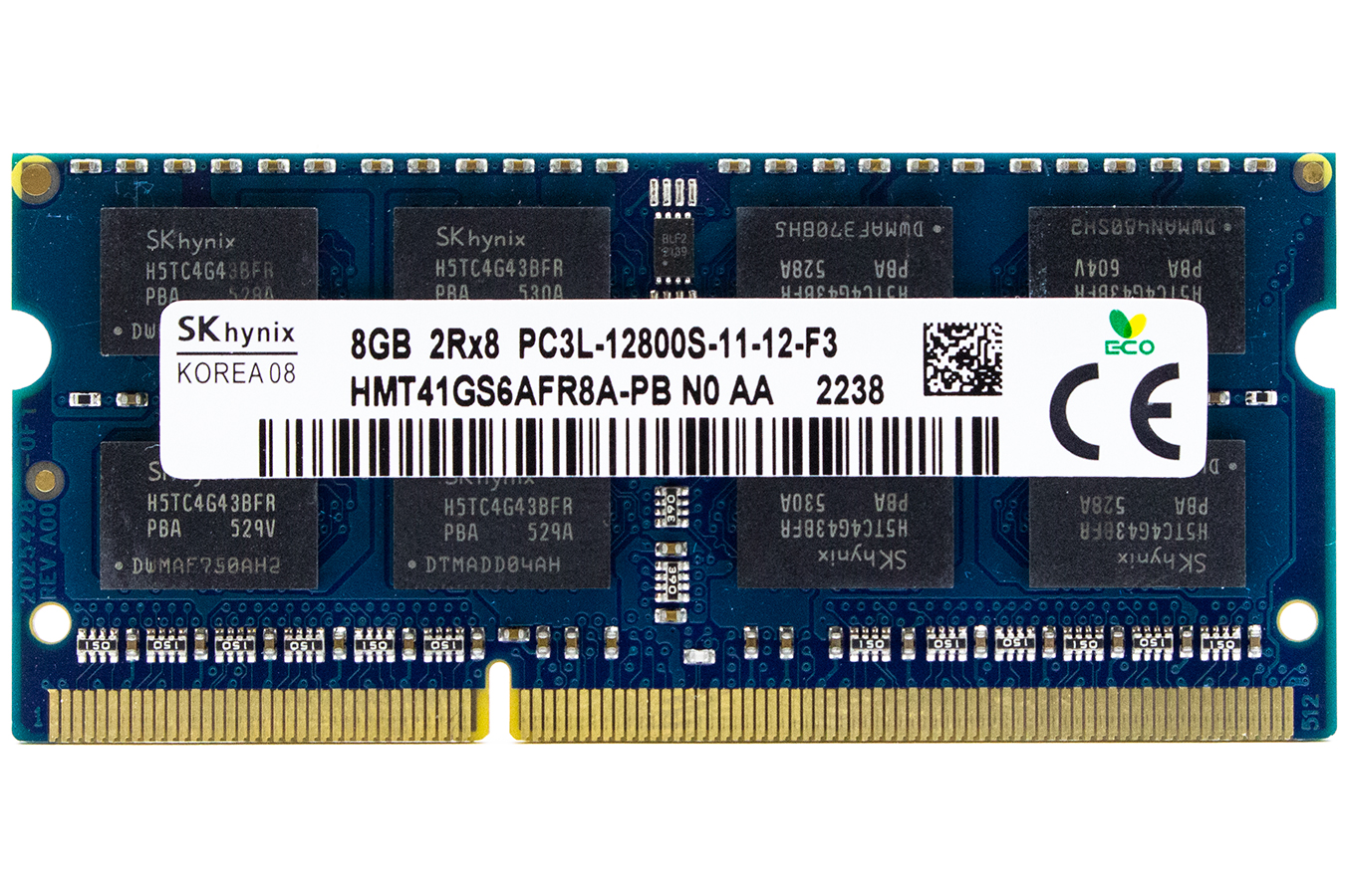 Модуль памяти для ноутбука SODIMM DDR3L 8GB PC12800 1600МГц Hynix HMT41GS6AFR8A-PB