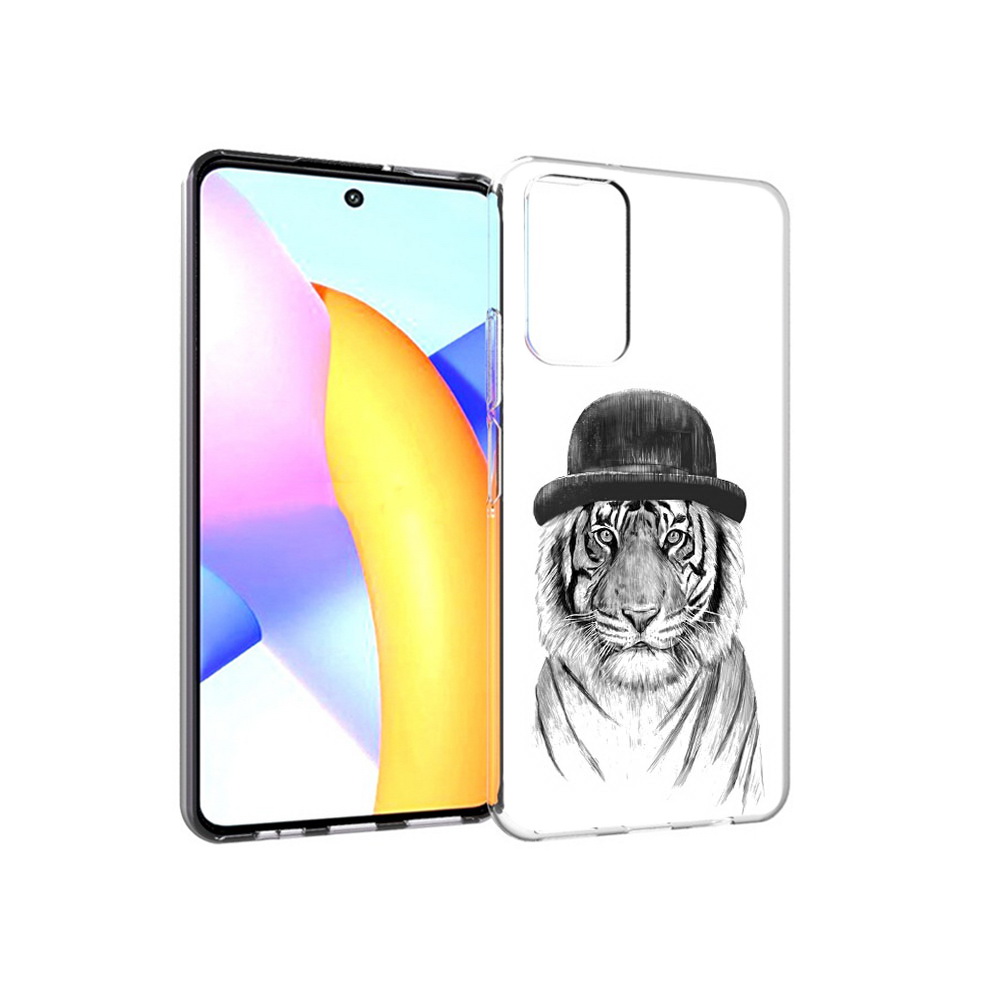 

Чехол MyPads Tocco для Huawei Honor 10 X Lite тигр британец, Прозрачный, Tocco