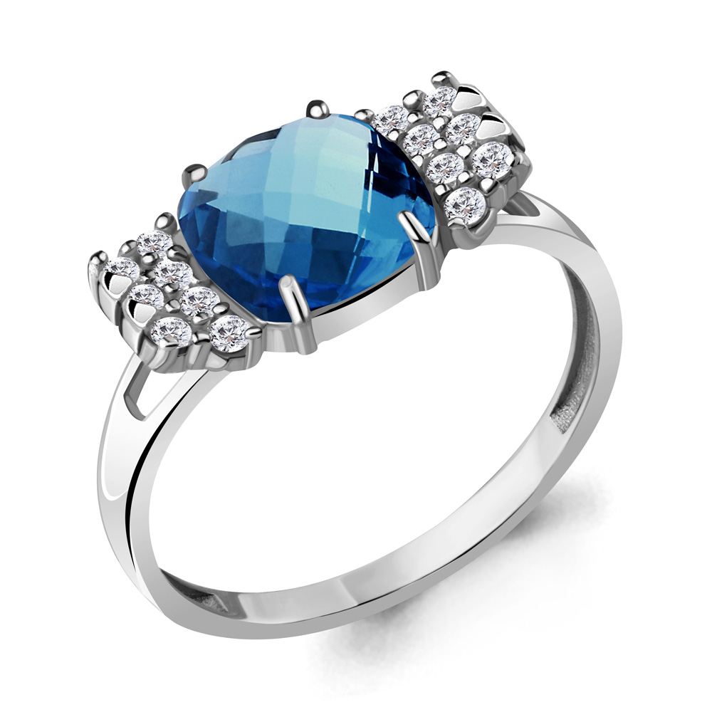 

Кольцо из серебра р.  AQUAMARINE 6941593А_925_р, 6941593А_925_р