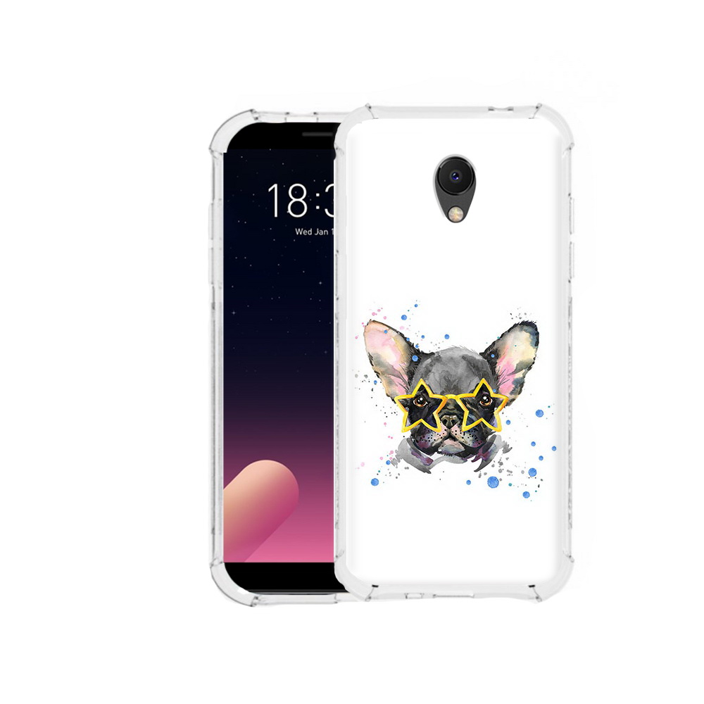 

Чехол MyPads Tocco для Meizu M6S буля в очках, Прозрачный, Tocco