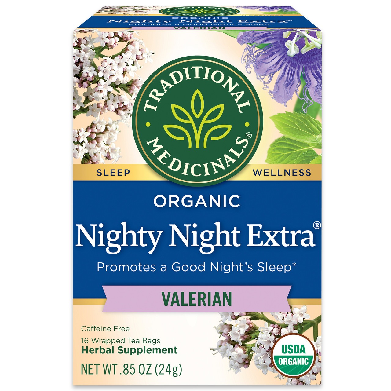 

Чай Traditional Medicinals Nighty Night Extra валериана, 16 пакетиков