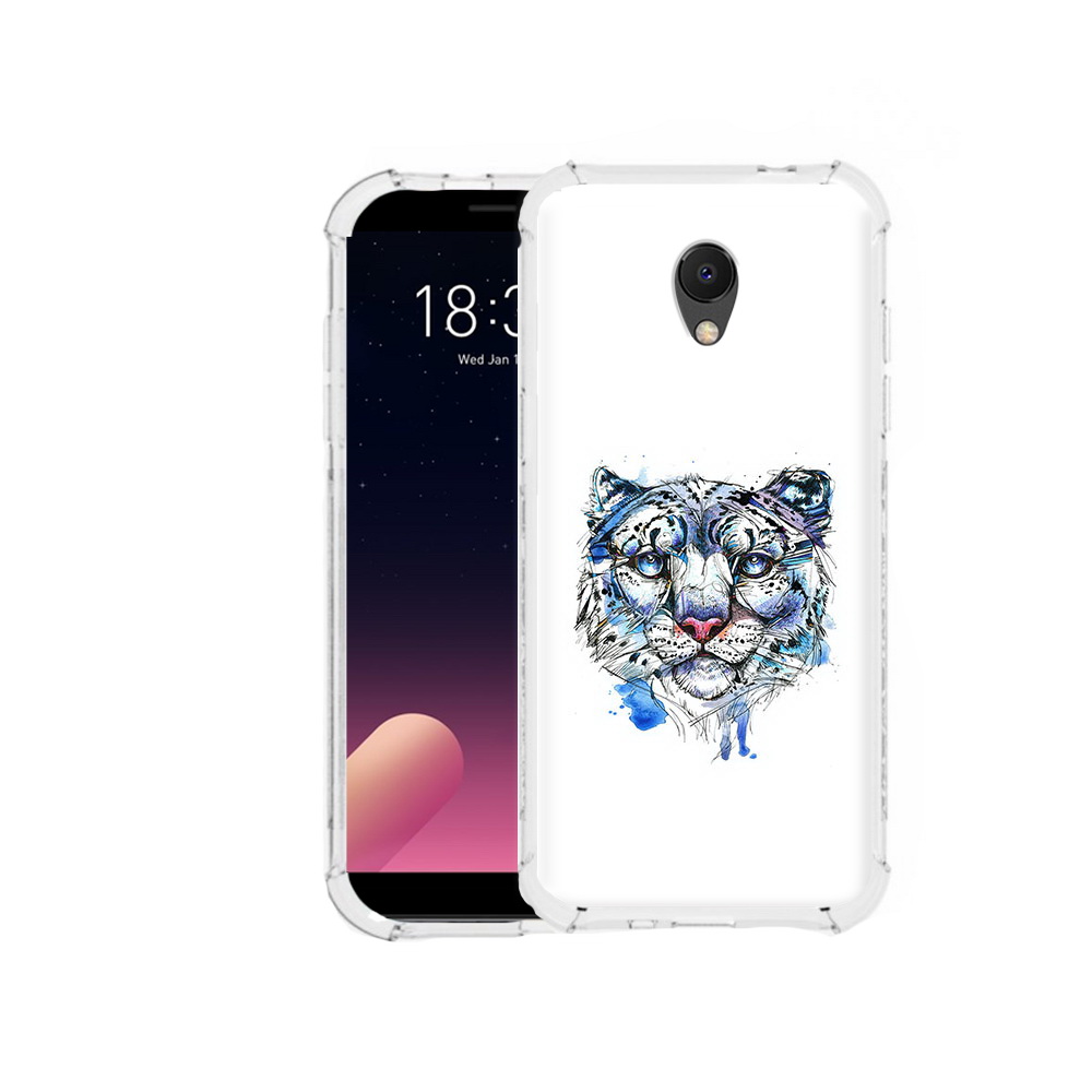 

Чехол MyPads Tocco для Meizu M6S водяной тигр, Прозрачный, Tocco