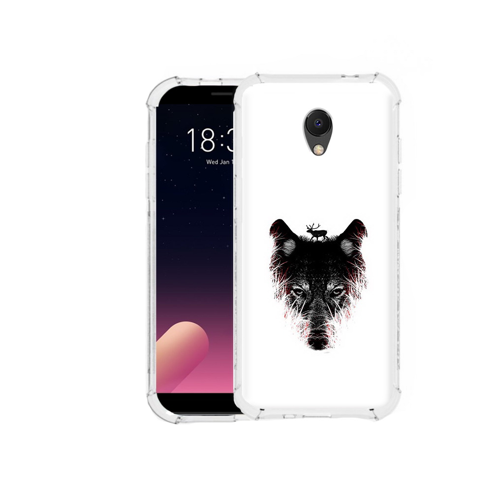 

Чехол MyPads Tocco для Meizu M6S волк в траве, Прозрачный, Tocco