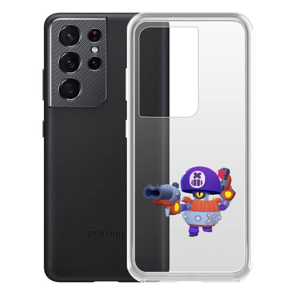 

Чехол-накладка Brawl Stars-Дэррил для Samsung Galaxy S21 Ultra (G998)
