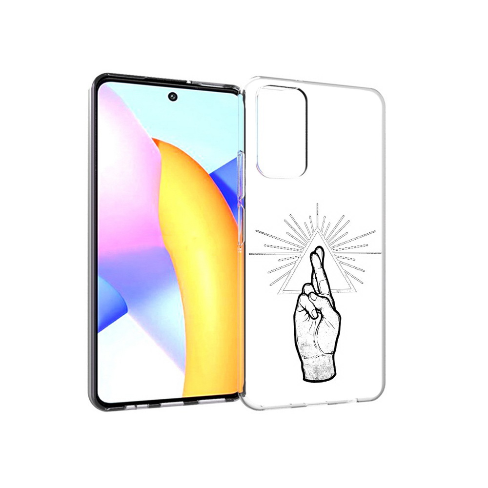 

Чехол MyPads Tocco для Huawei Honor 10 X Lite черно белая рука, Прозрачный, Tocco