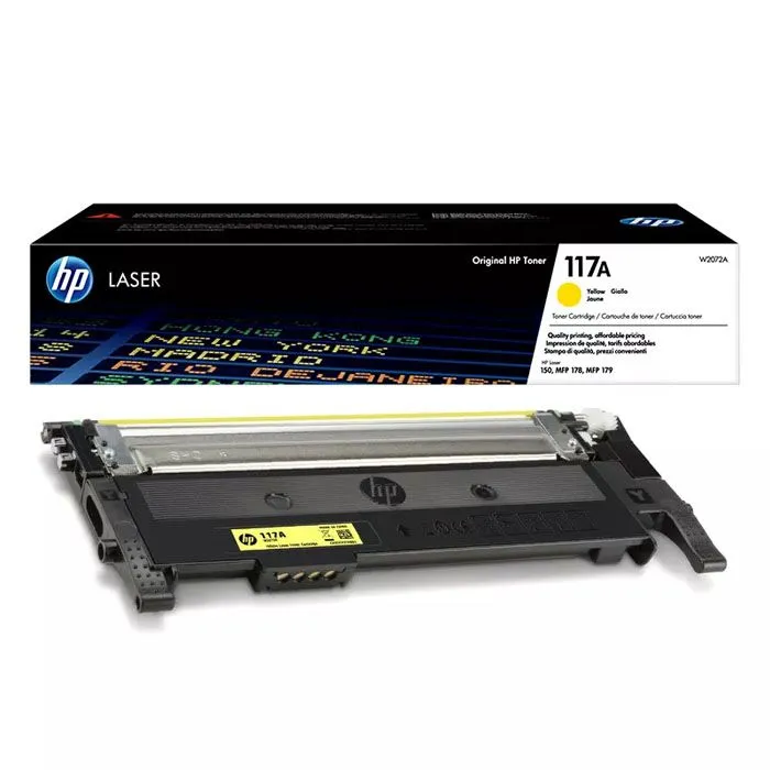 

Картридж для лазерного принтера HP 117A желтый W2072A многоцветный, оригинальный, 117A желтый W2072A
