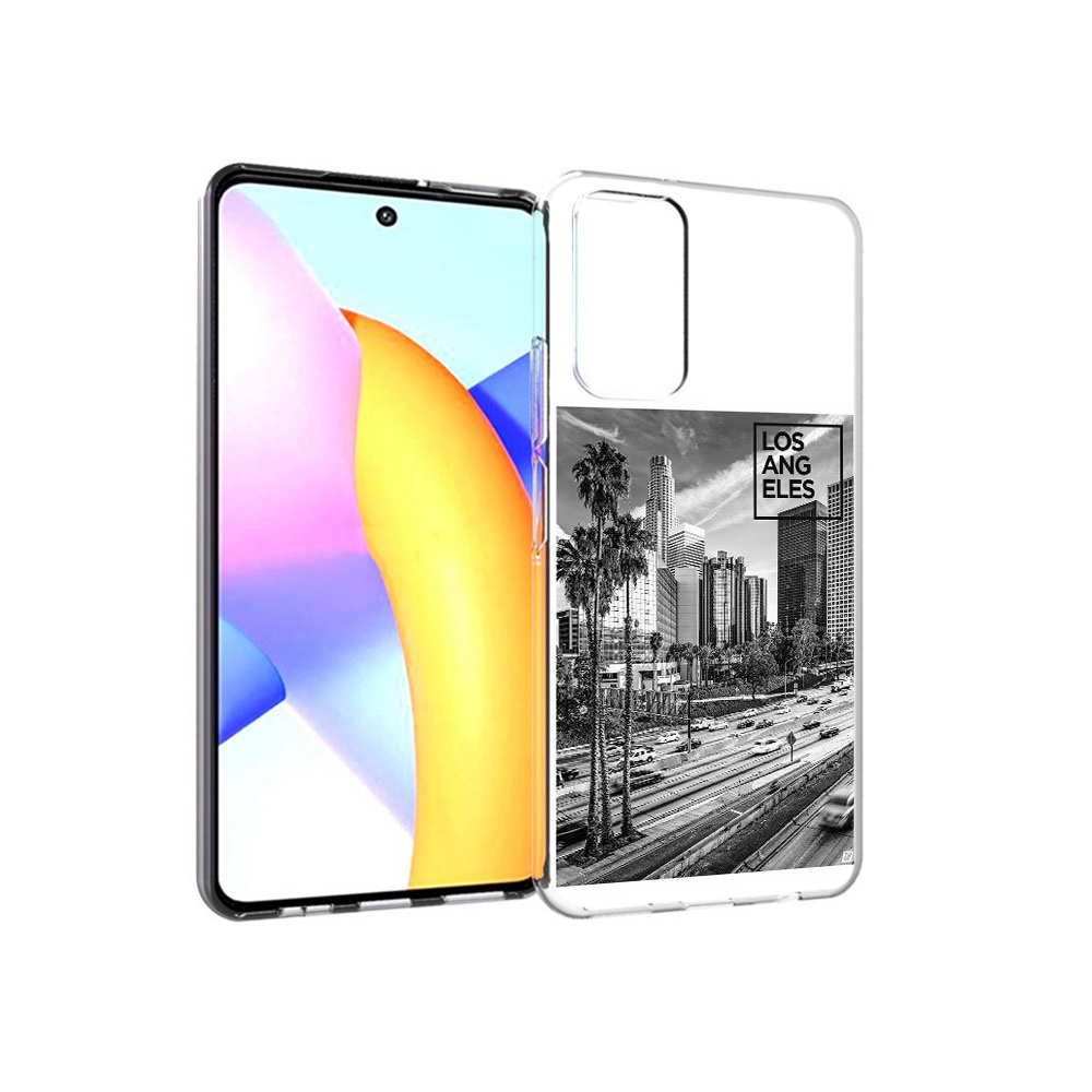 

Чехол MyPads Tocco для Huawei Honor 10 X Lite черно белый лос анджелес, Прозрачный, Tocco