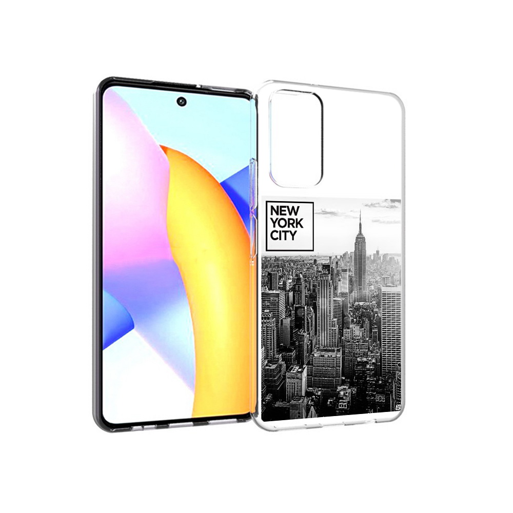 

Чехол MyPads Tocco для Huawei Honor 10 X Lite черно белый ньюерк, Прозрачный, Tocco