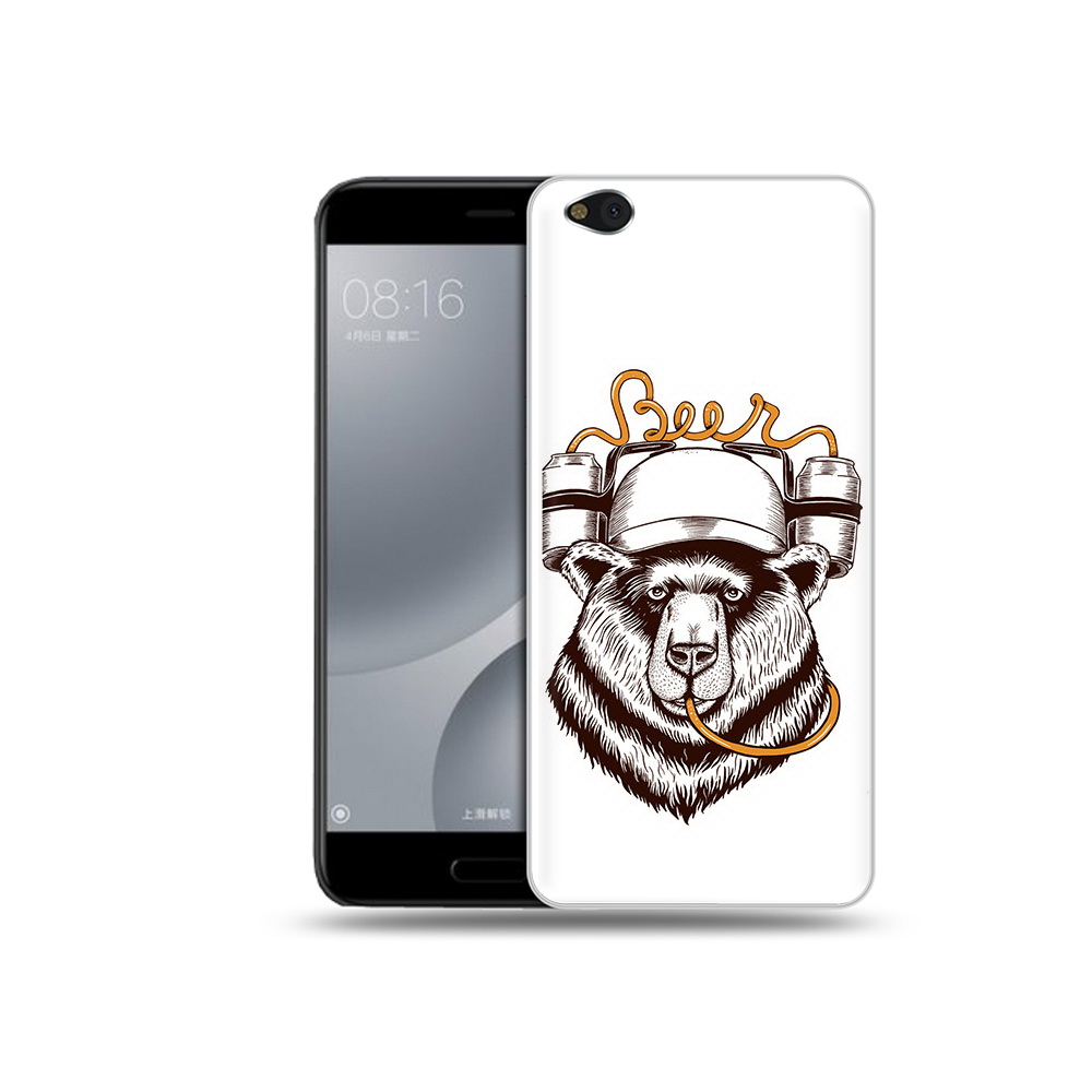 

Чехол MyPads Tocco для Xiaomi Mi 5C пивной медведь (PT61938.328.538), Прозрачный, Tocco