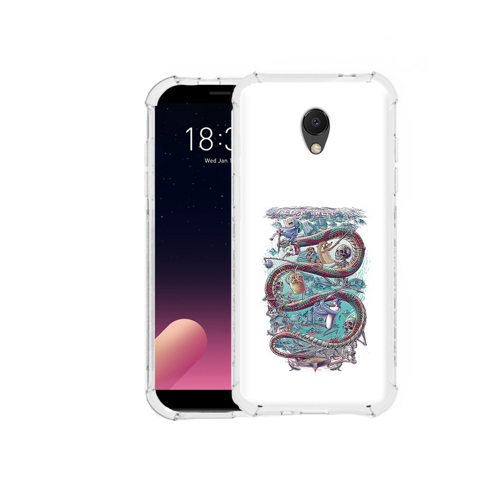 

Чехол MyPads Tocco для Meizu M6S время приключений страшилка, Прозрачный, Tocco