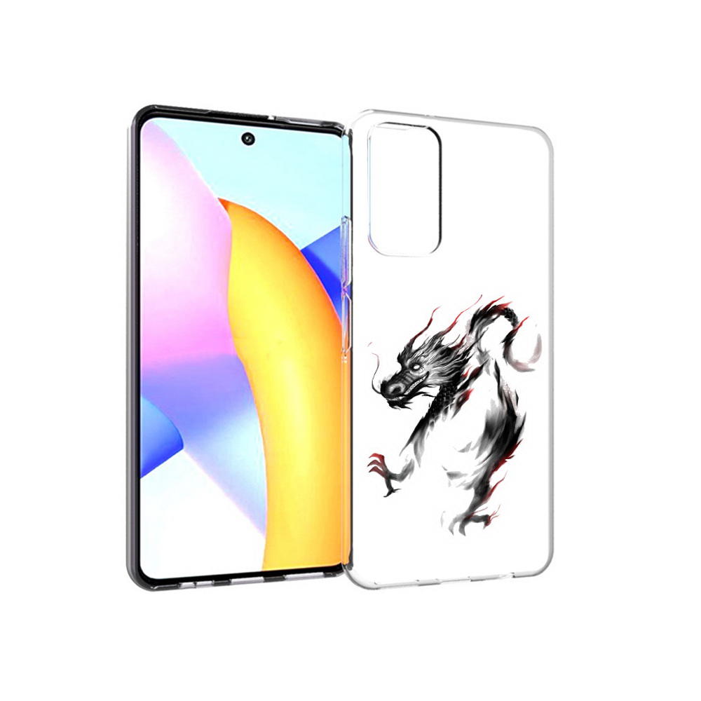 

Чехол MyPads Tocco для Huawei Honor 10 X Lite черный дракон, Прозрачный, Tocco