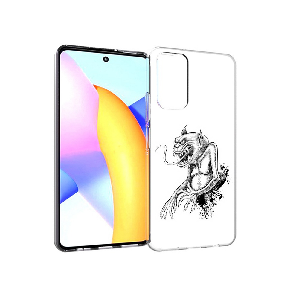 

Чехол MyPads Tocco для Huawei Honor 10 X Lite чорт, Прозрачный, Tocco